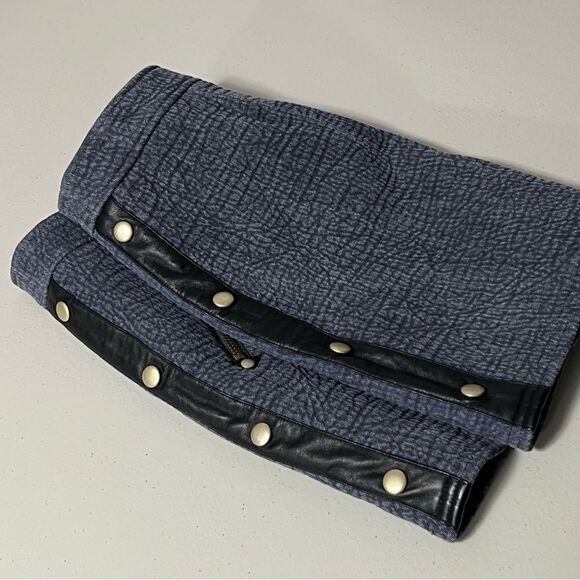 REBECCA Minkoff Crinkled Worn Skirt with Lamb Leather - Picture 4 of 13